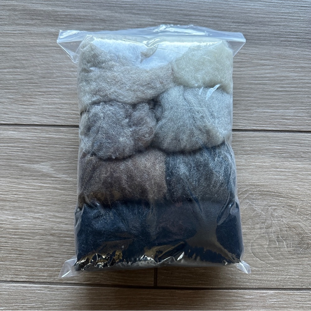 Felting Wool Neutral Colors Assortment - Picture 3 of 6